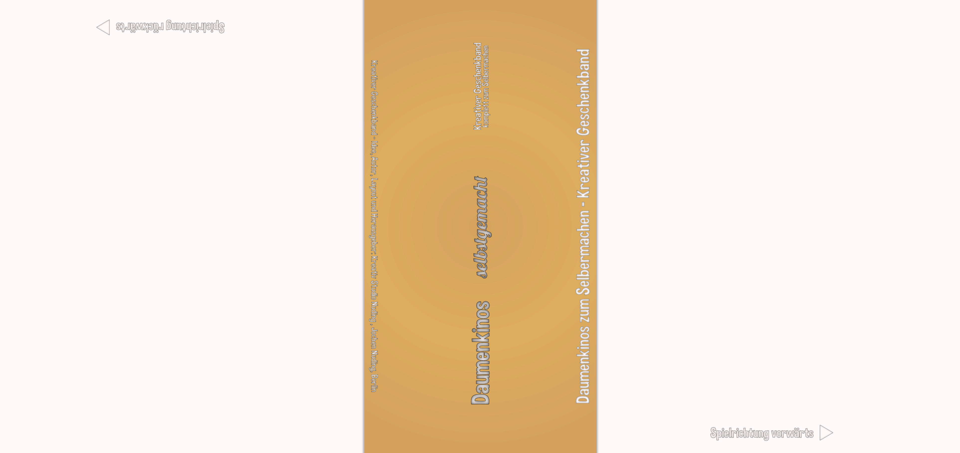 Covervariante BLATTGOLDIG - Daumenkinos selbstgemacht - Kreativer Geschenk Band - komplett zum Selbermachen