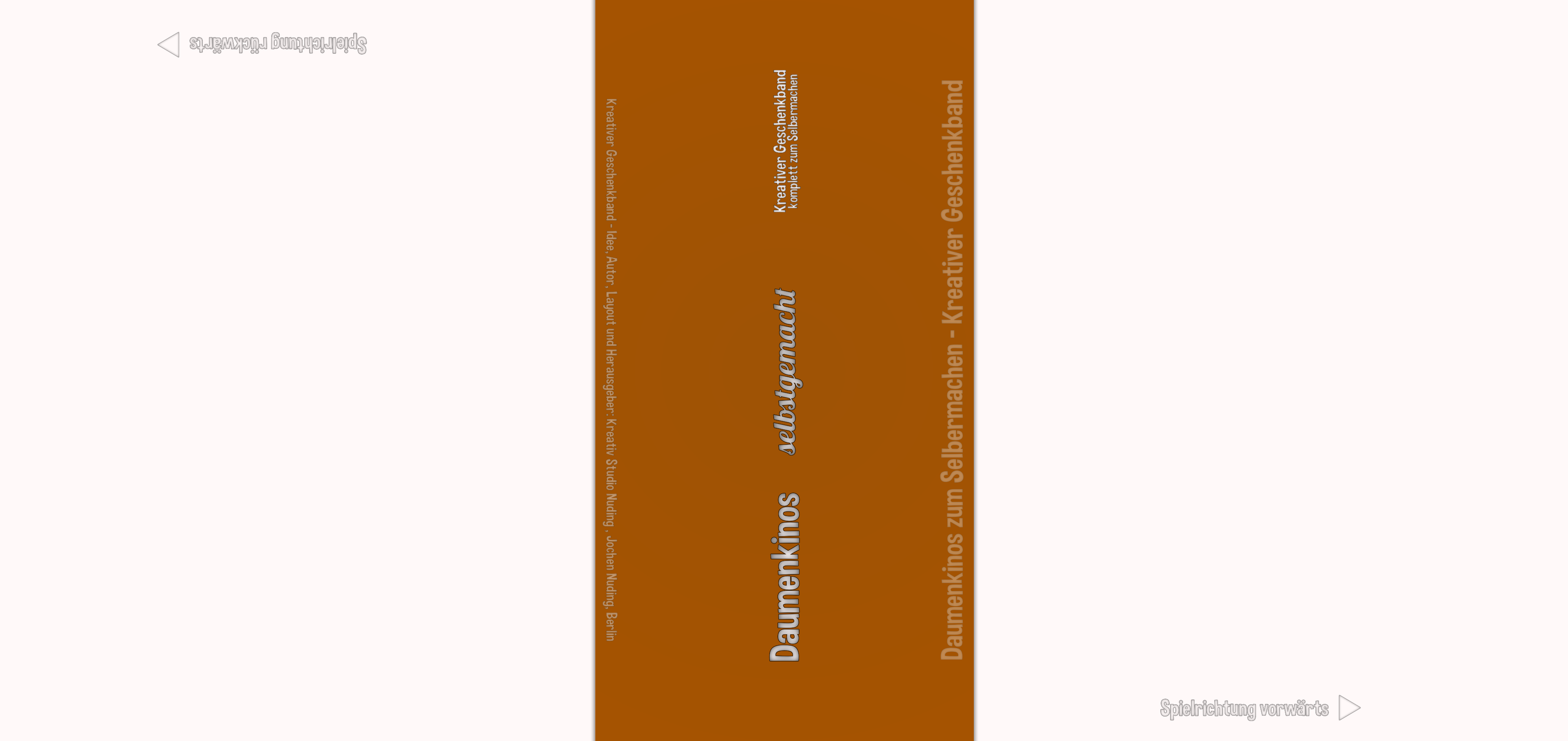 Covervariante GOLDIG - Daumenkinos selbstgemacht - Kreativer Geschenk Band - komplett zum Selbermachen