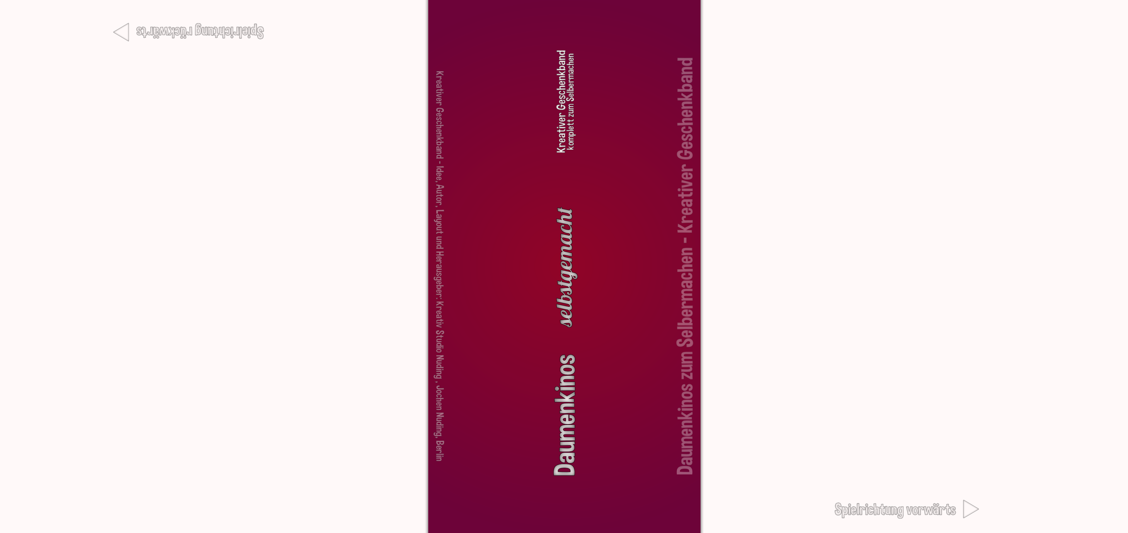 Covervariante RÖTLICH - Daumenkinos selbstgemacht - Kreativer Geschenk Band - komplett zum Selbermachen