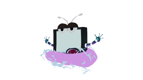 BETA-KI Tapcy anno 2069 mit mehr Lichtelementen, geriggte 3D Figur in Blender