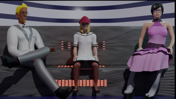 Ksavver, Kattlen & Luzzie sind als 3D Erstcharaktere mit dem MPFBv2 Blender AddOn fertig gestellt worden