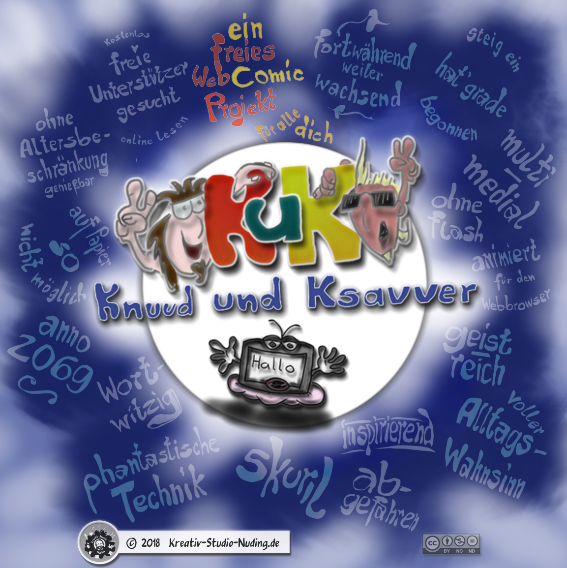 Logo Link zum Onlinelesen des freien Web-Comic-Projekt Knuud & Ksavver