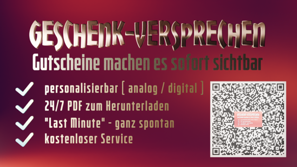 Geschenk-Versprechen Kreative Bücher kostenlos mit Gutscheinen sofort weltweit sichtbar machen auch Last Minute