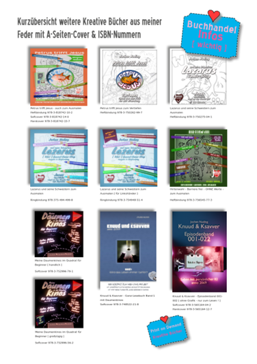 weitere Kreative Bücher aus meiner Feder entdeclen für digitale Pausen oder "digital Detox" aktiv betreiben